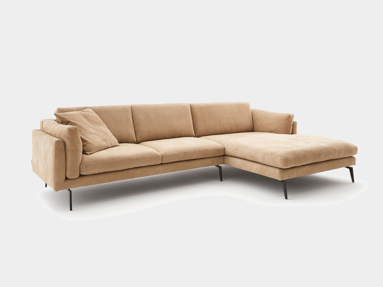 gemütliches Sofa als Einzelsofa oder Ecksofa in Stoff oder Leder Gestell Metall oder Holz Module in verschiedenen Größen